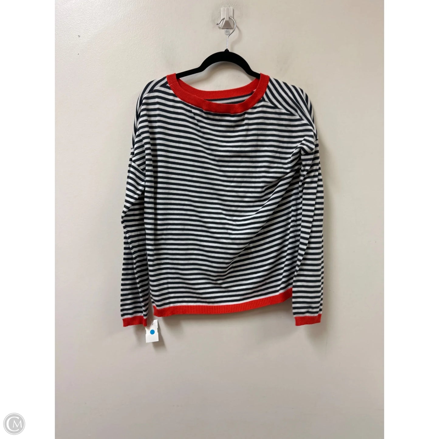 Sweater By Clothes Mentor In Grey & Orange, Size: S