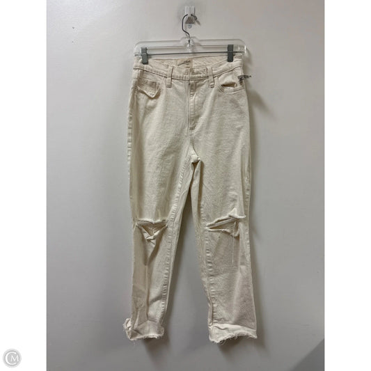 Jeans Straight By Universal Thread In Cream Denim, Size: 4