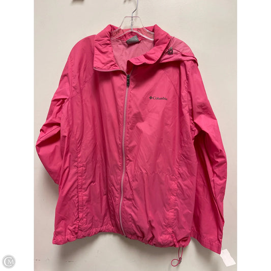 Jacket Windbreaker By Columbia In Pink, Size: 2x