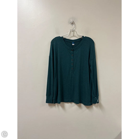 Top Long Sleeve By Old Navy In Green, Size: S