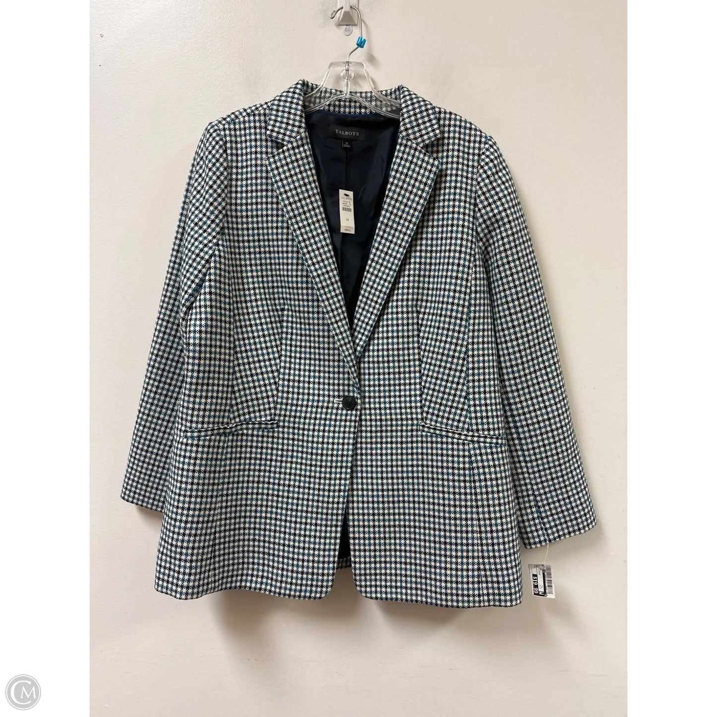 Blazer By Talbots In Black & Blue, Size: L