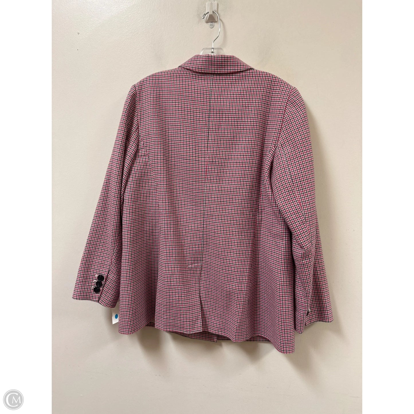 Blazer By Talbots In Grey & Pink, Size: L