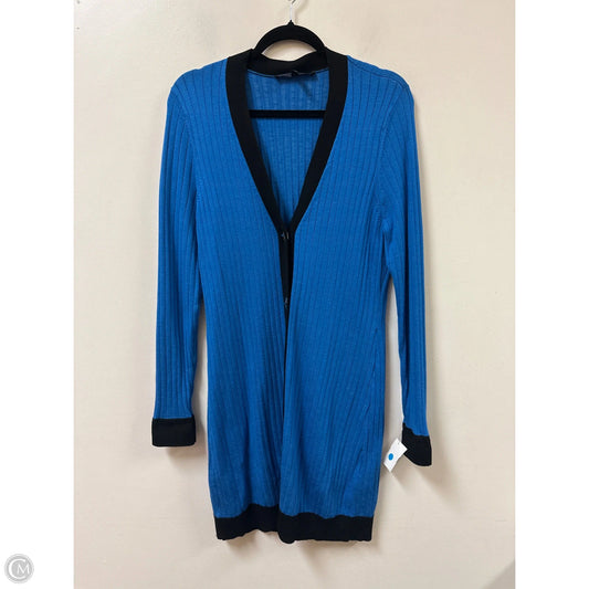 Sweater Cardigan By White House Black Market In Black & Blue, Size: L