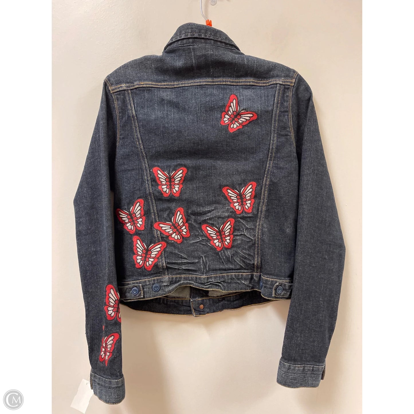 Jacket Denim By 7 For All Mankind In Blue Denim, Size: M