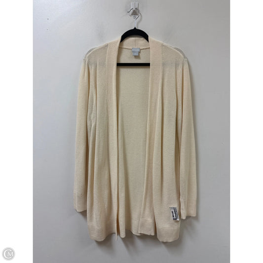 Sweater Cardigan By Chicos In Cream, Size: L