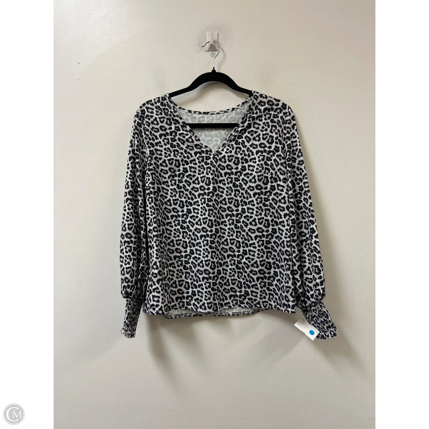 Top Long Sleeve By Shein In Animal Print, Size: S