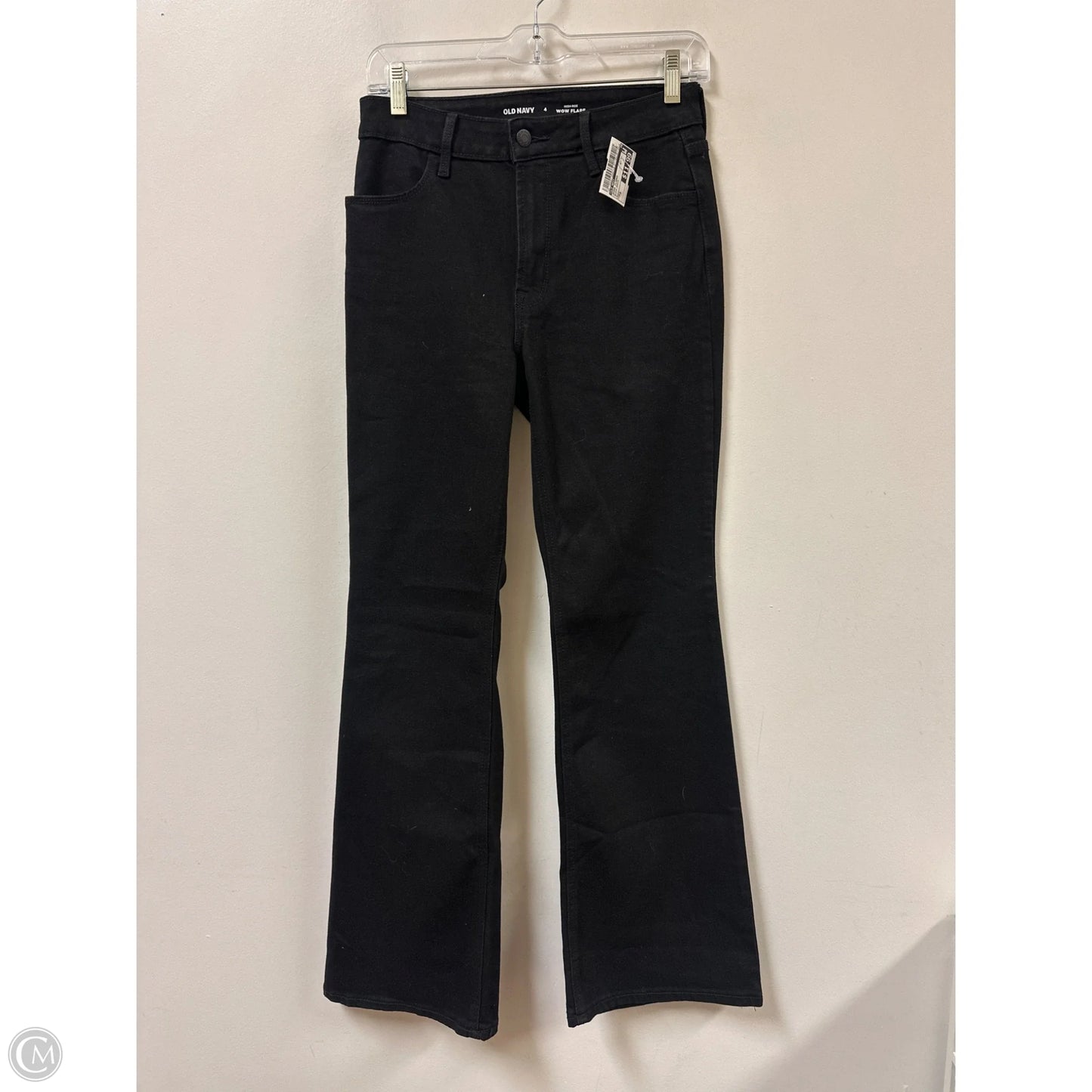 Jeans Flared By Old Navy In Black Denim, Size: 4