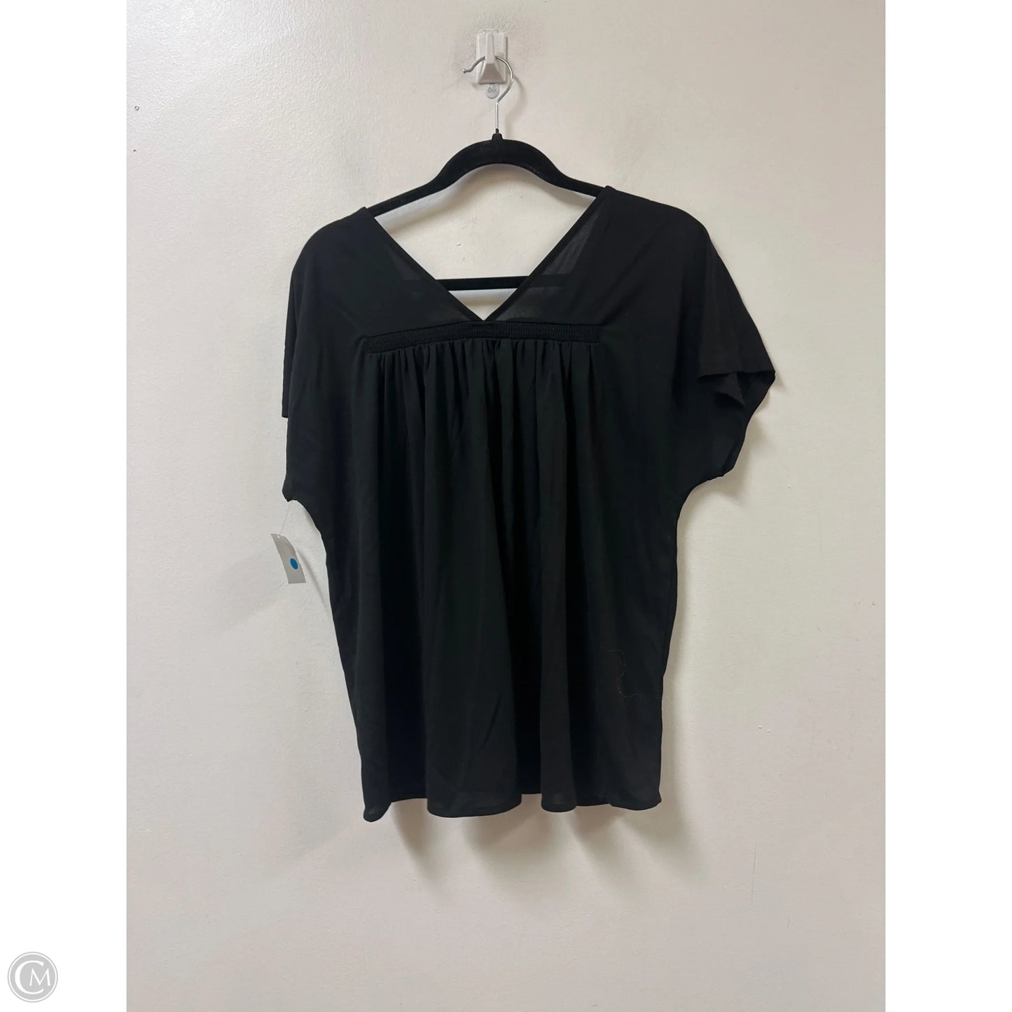 Top Short Sleeve By Ann Taylor In Black, Size: Xs