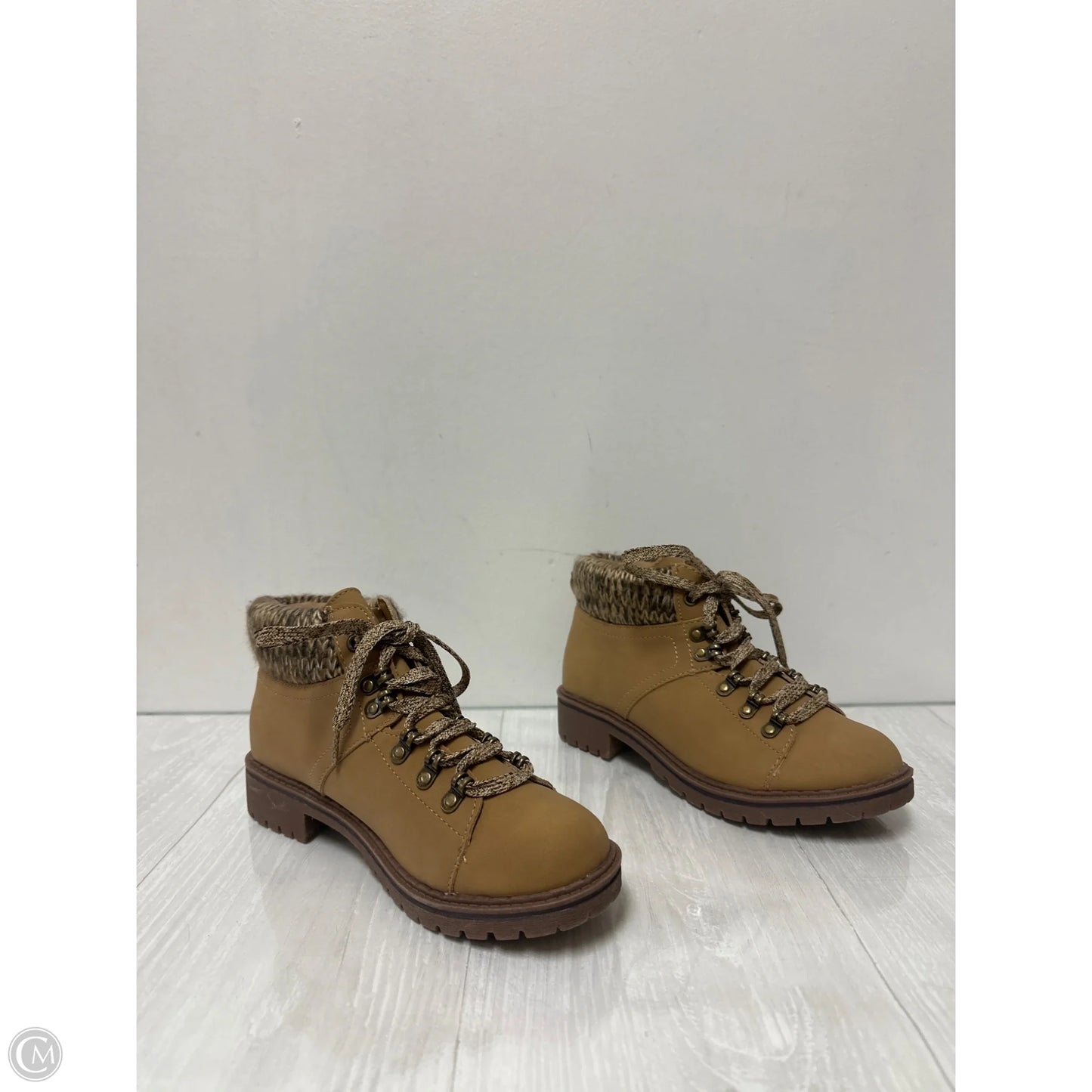 Boots Ankle Flats By Time And Tru In Brown, Size: 6.5