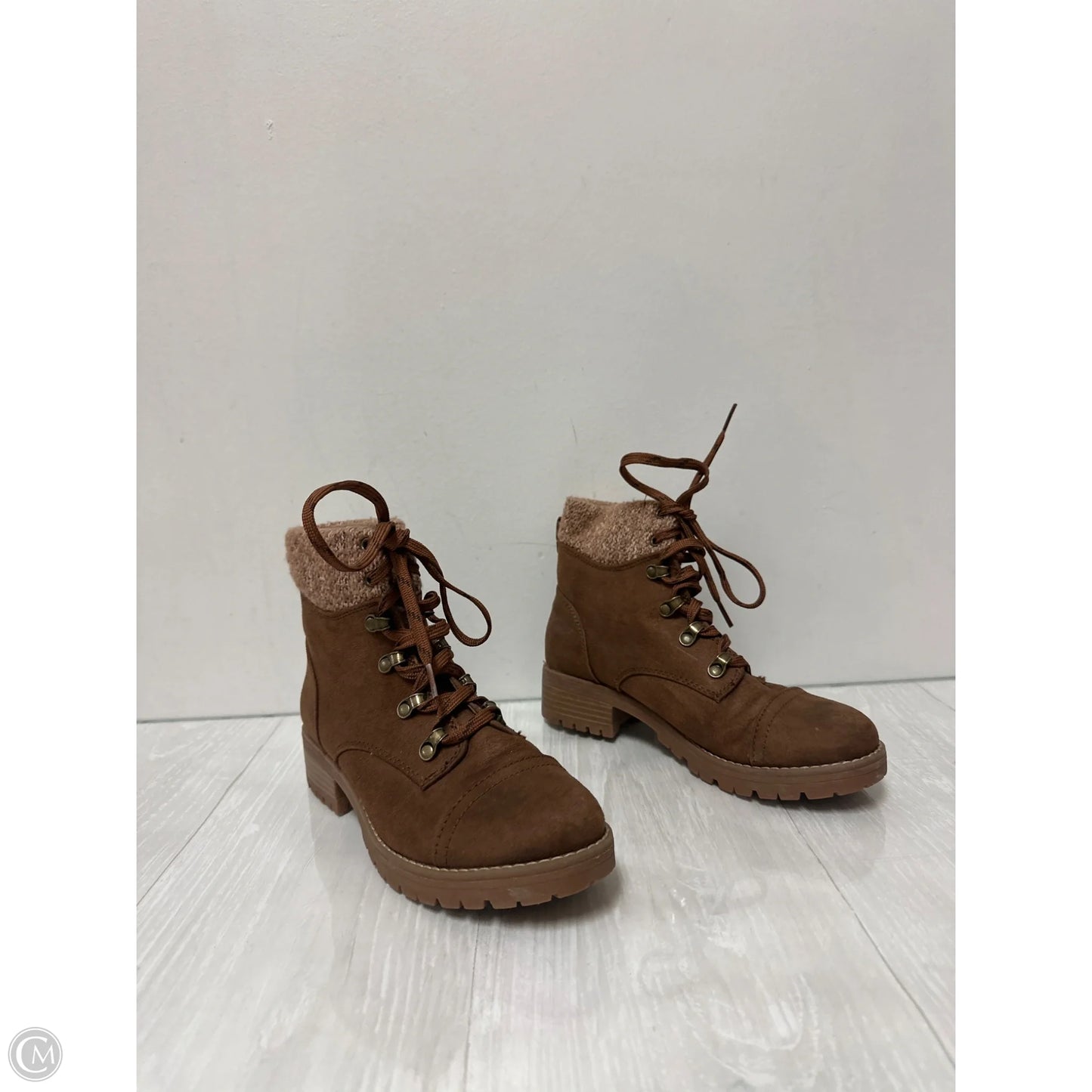 Boots Ankle Flats By Mossimo In Brown, Size: 7