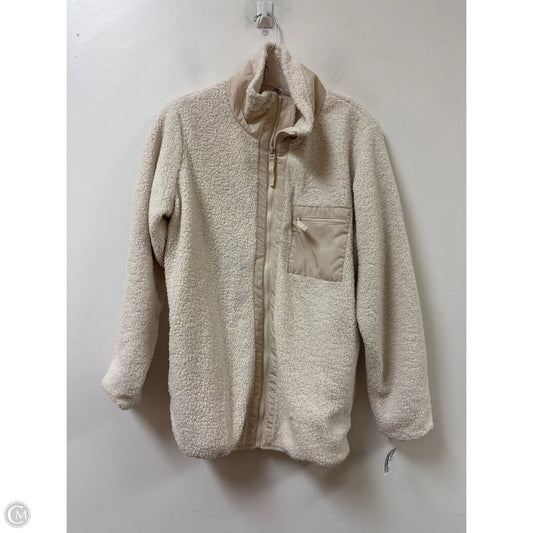 Jacket Faux Fur & Sherpa By Mono B In Cream, Size: L