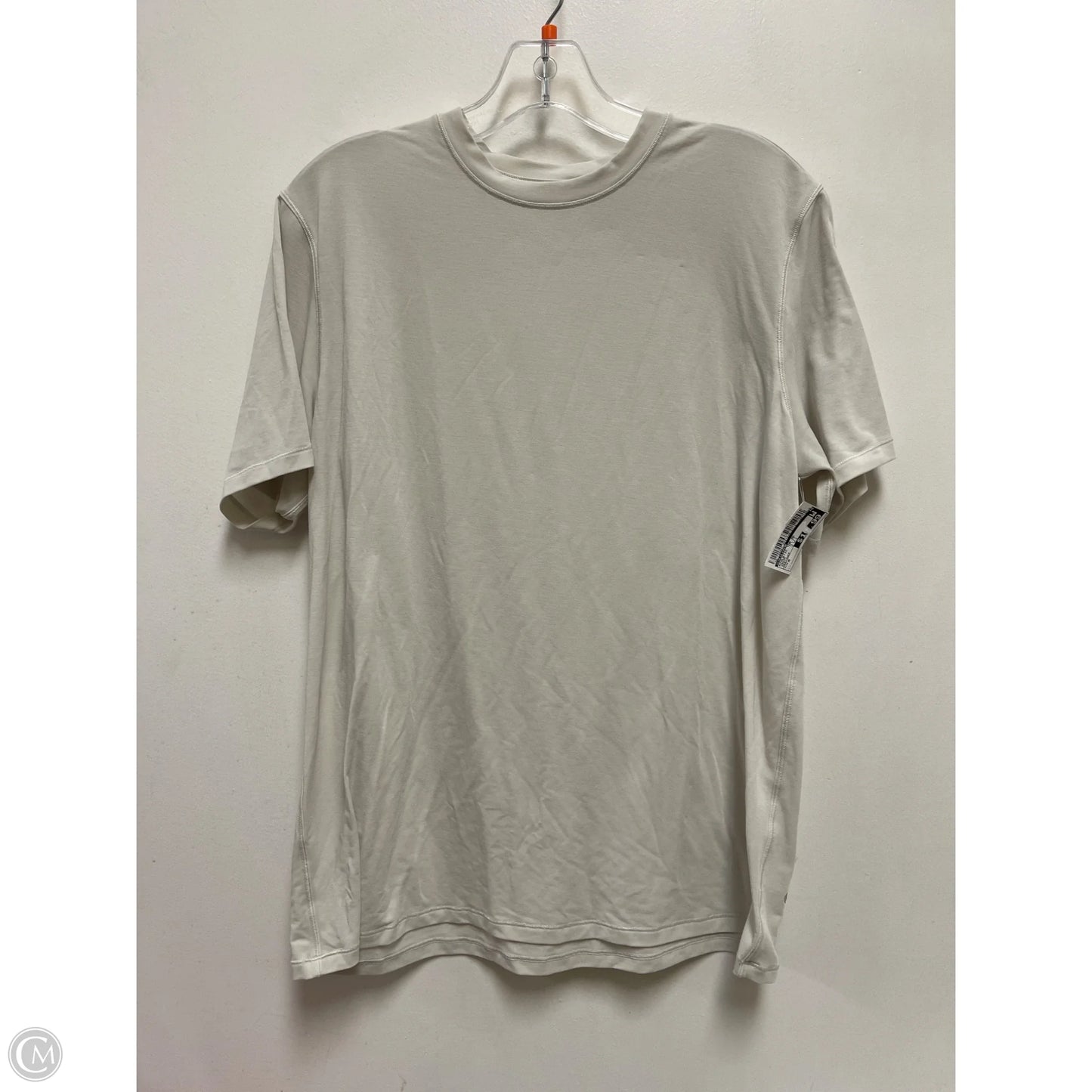 Athletic Top Short Sleeve By Lululemon In Cream, Size: M