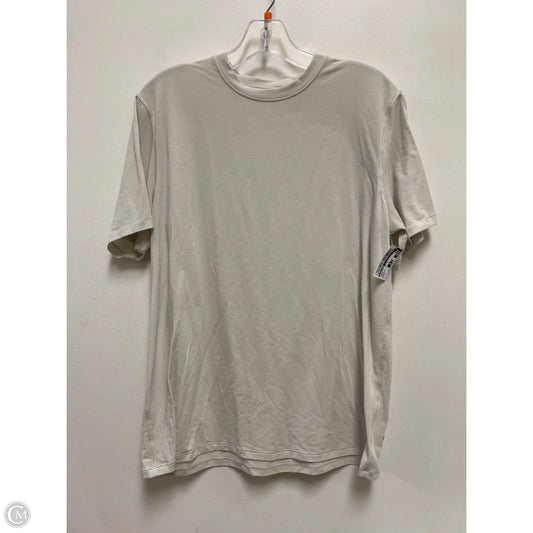 Athletic Top Short Sleeve By Lululemon In Cream, Size: M