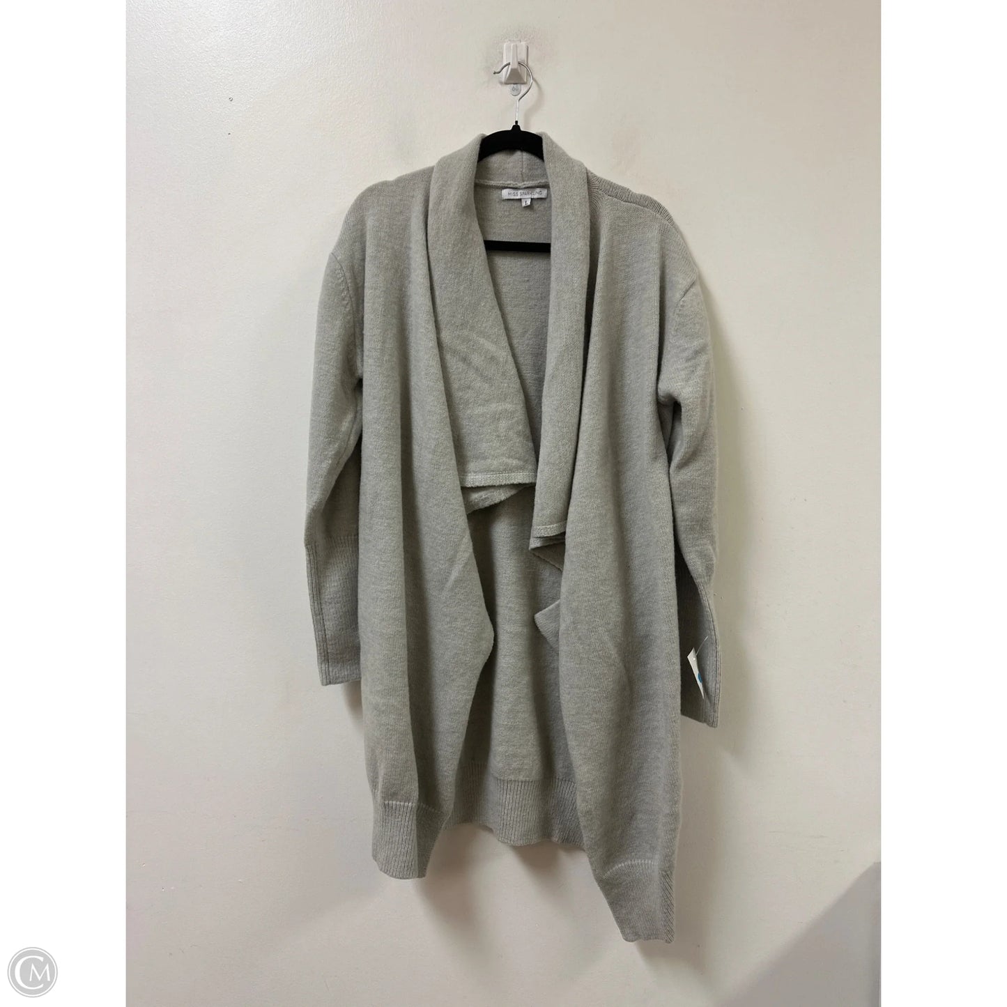 Sweater Cardigan By Miss Sparkling In Grey, Size: L