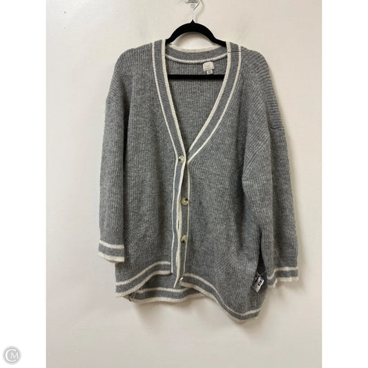 Sweater Cardigan By A New Day In Grey, Size: 1x