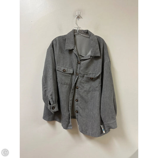 Jacket Shirt By Shein In Grey, Size: 2x