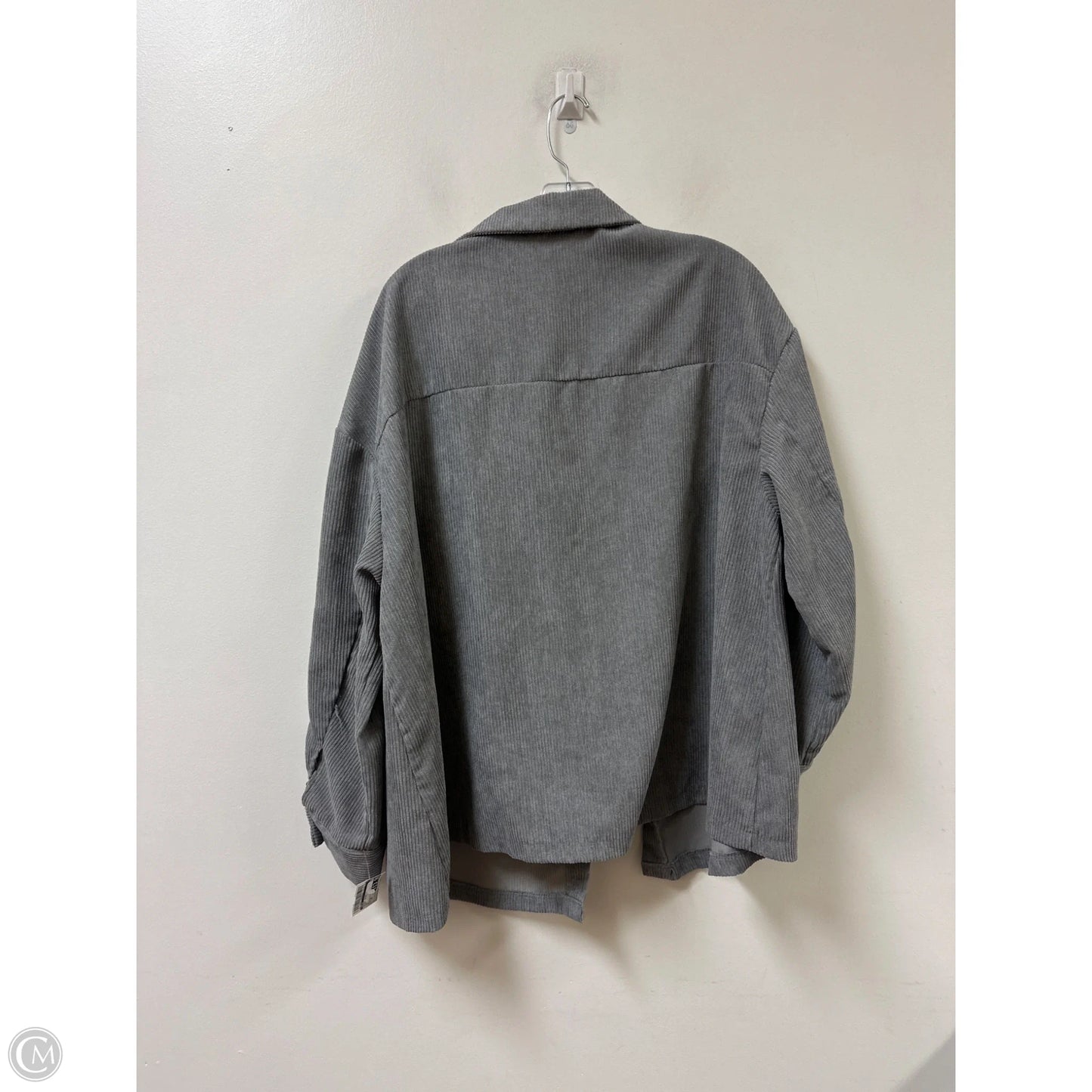 Jacket Shirt By Shein In Grey, Size: 2x