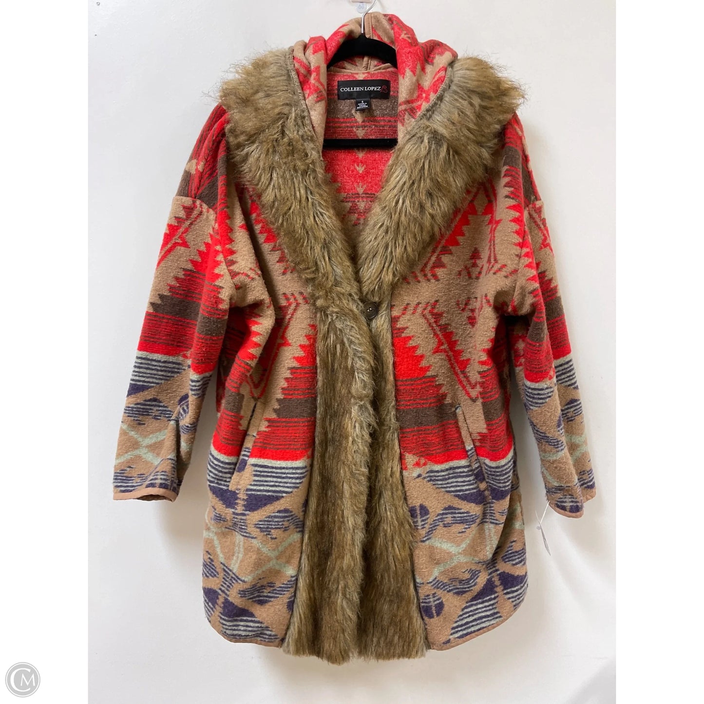 Sweater Cardigan By Colleen Lopez In Multi-colored, Size: S