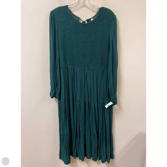 Dress Casual Midi By Clothes Mentor In Green, Size: Xl