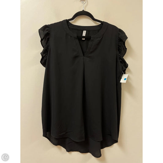 Top Short Sleeve By Zenana In Black, Size: Xl