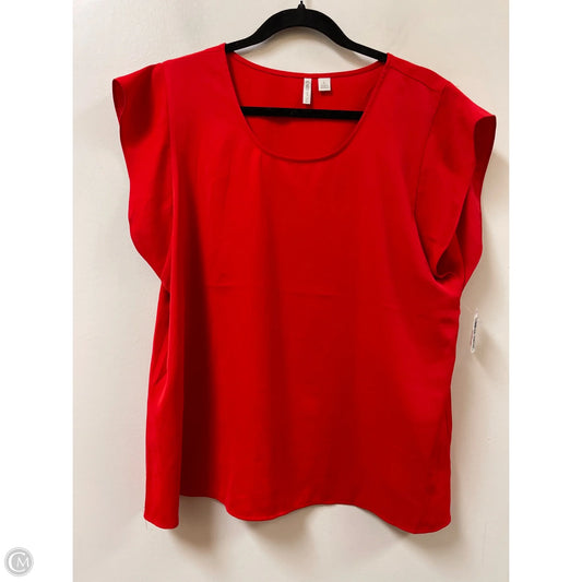 Top Short Sleeve By Cato In Red, Size: L