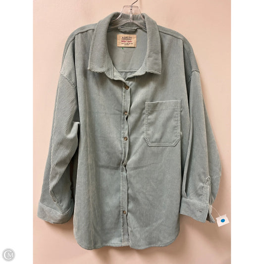 Jacket Shirt By Ashley In Blue, Size: Xl