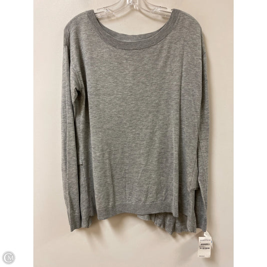 Top Long Sleeve By Chelsea 28 In Grey, Size: L