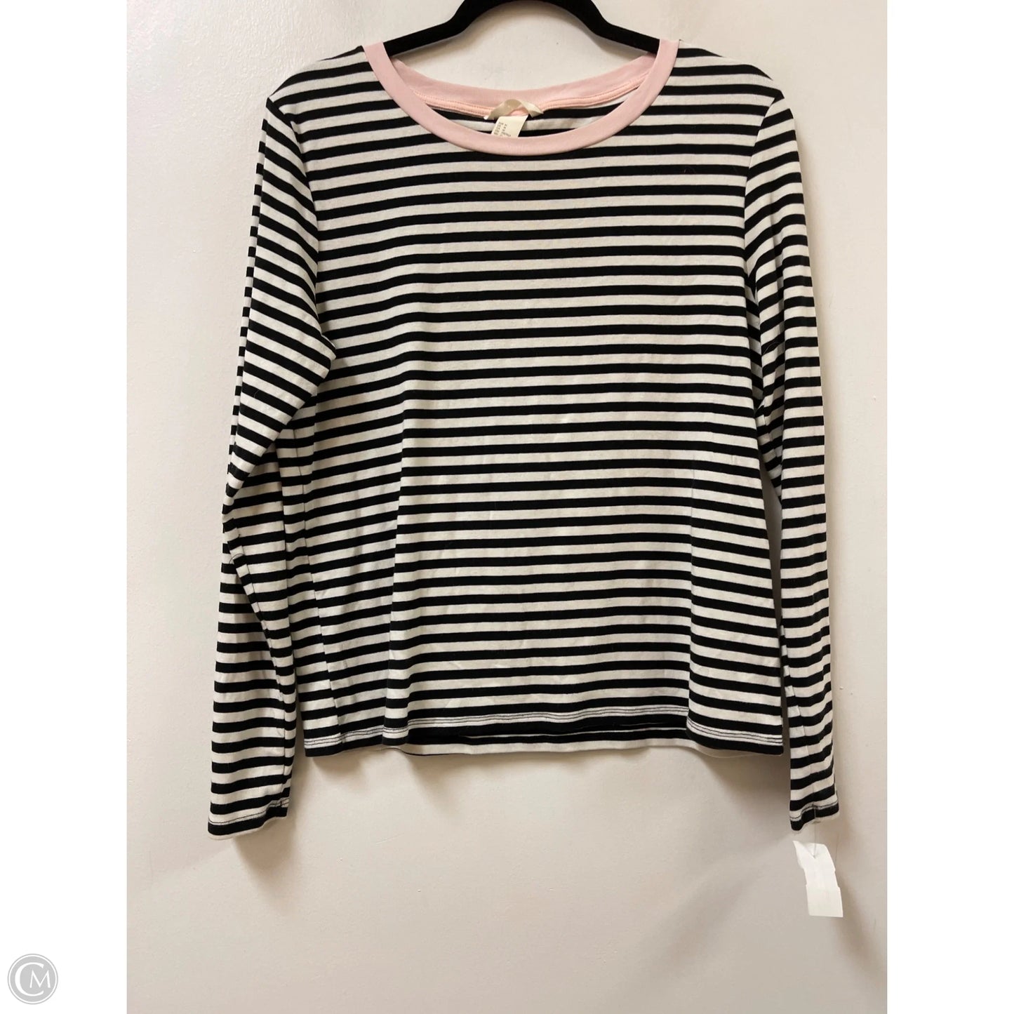 Top Long Sleeve By H&m In Striped Pattern, Size: M