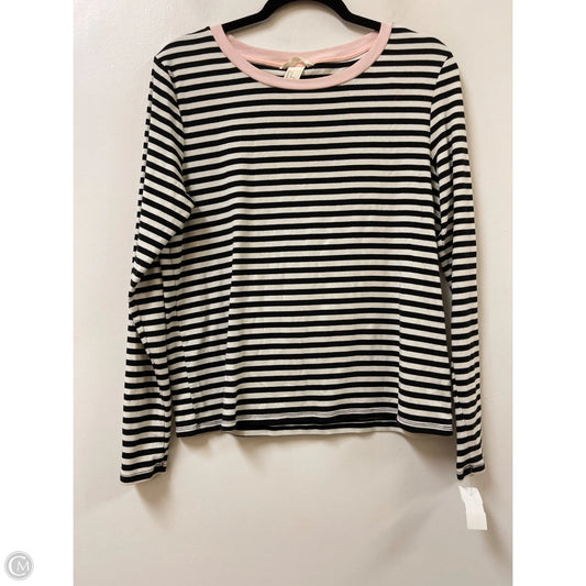 Top Long Sleeve By H&m In Striped Pattern, Size: M
