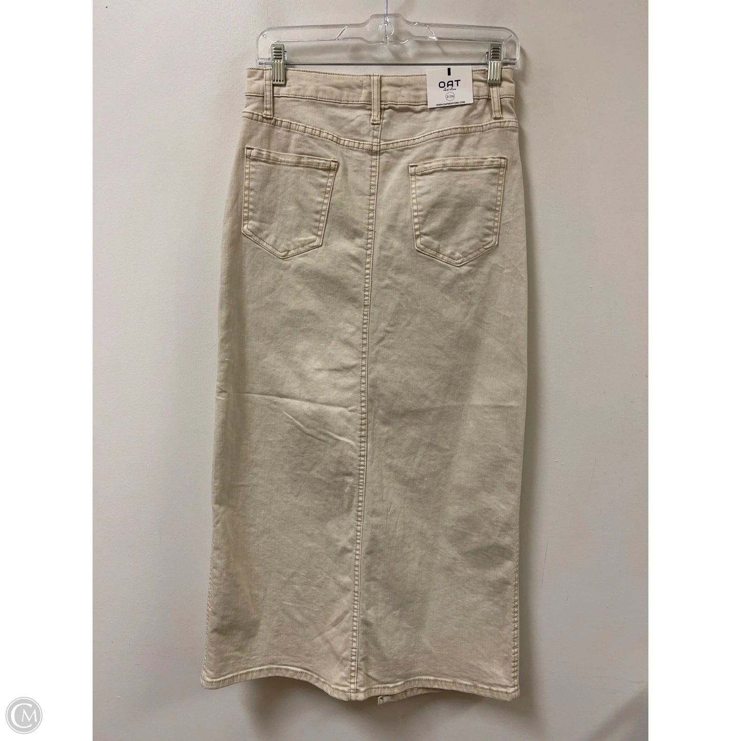 Skirt Maxi By Oat In Cream Denim, Size: 2