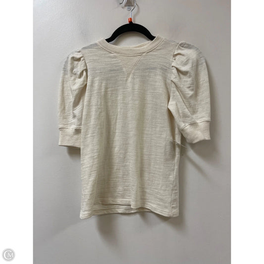 Top Short Sleeve By Frame In Cream, Size: Xs