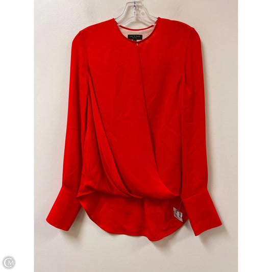 Top Long Sleeve By Rag And Bone In Red, Size: Xs