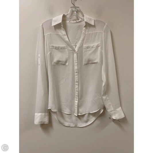 Blouse Long Sleeve By Clothes Mentor In White, Size: S