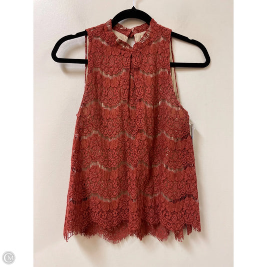 Top Sleeveless By Love Fire In Orange, Size: S