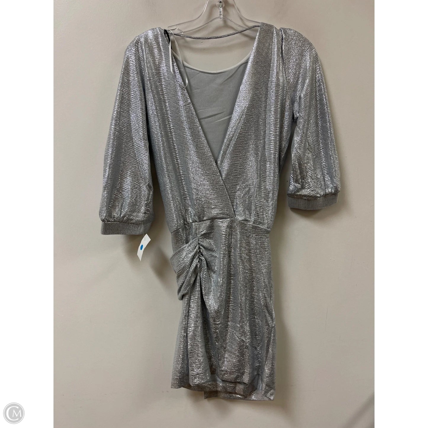 Dress Party Midi By Clothes Mentor In Silver, Size: Xs
