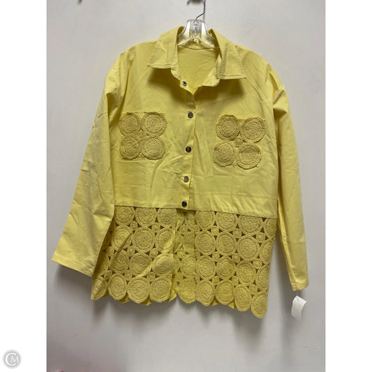 Jacket Denim By Clothes Mentor In Yellow, Size: Xl