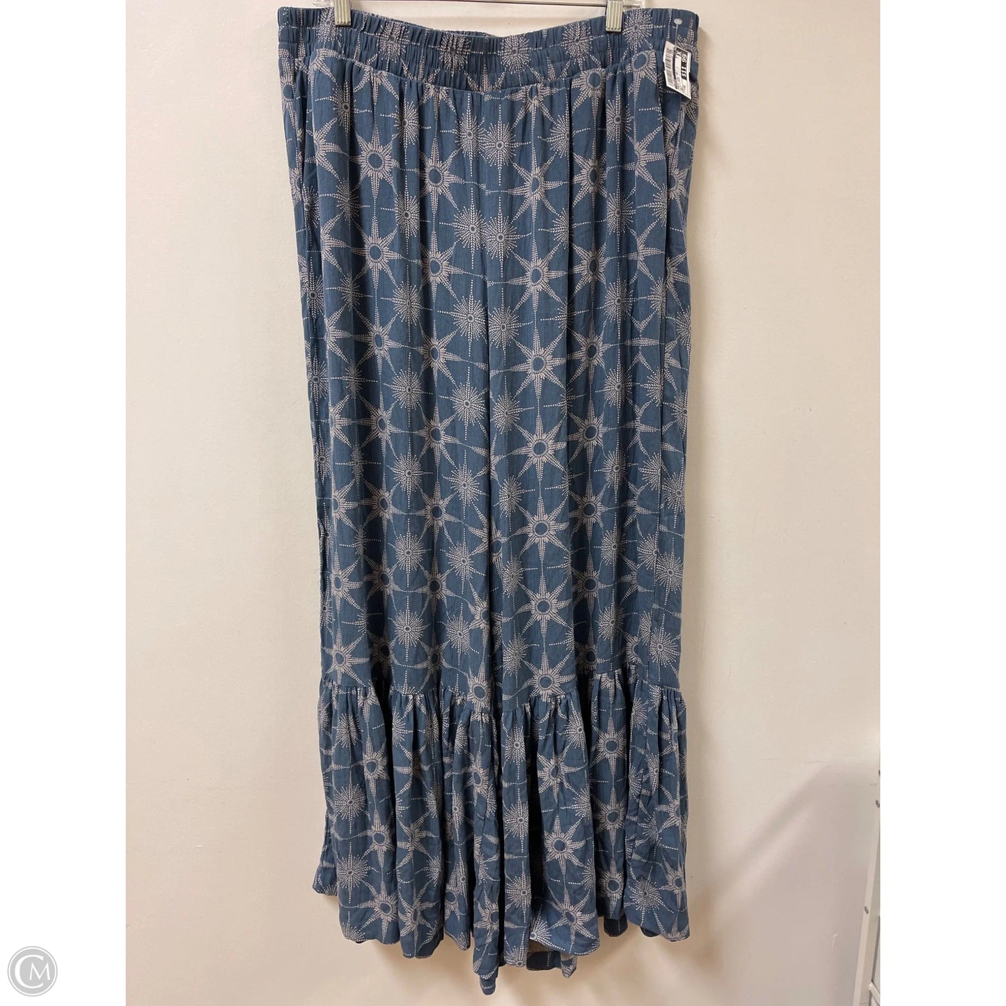 Pants Wide Leg By Torrid In Blue & Cream, Size: 20