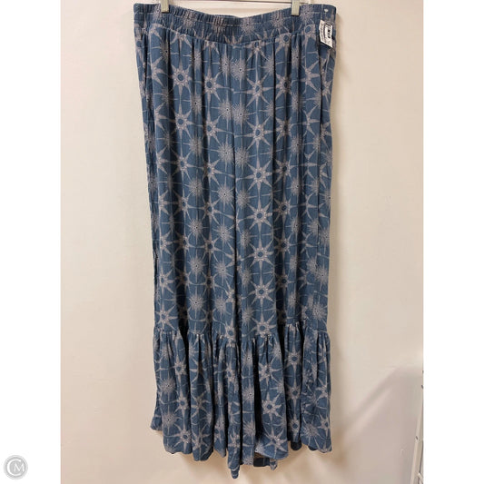 Pants Wide Leg By Torrid In Blue & Cream, Size: 20