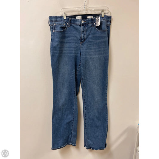 Jeans Boot Cut By Wonderly In Blue Denim, Size: 14