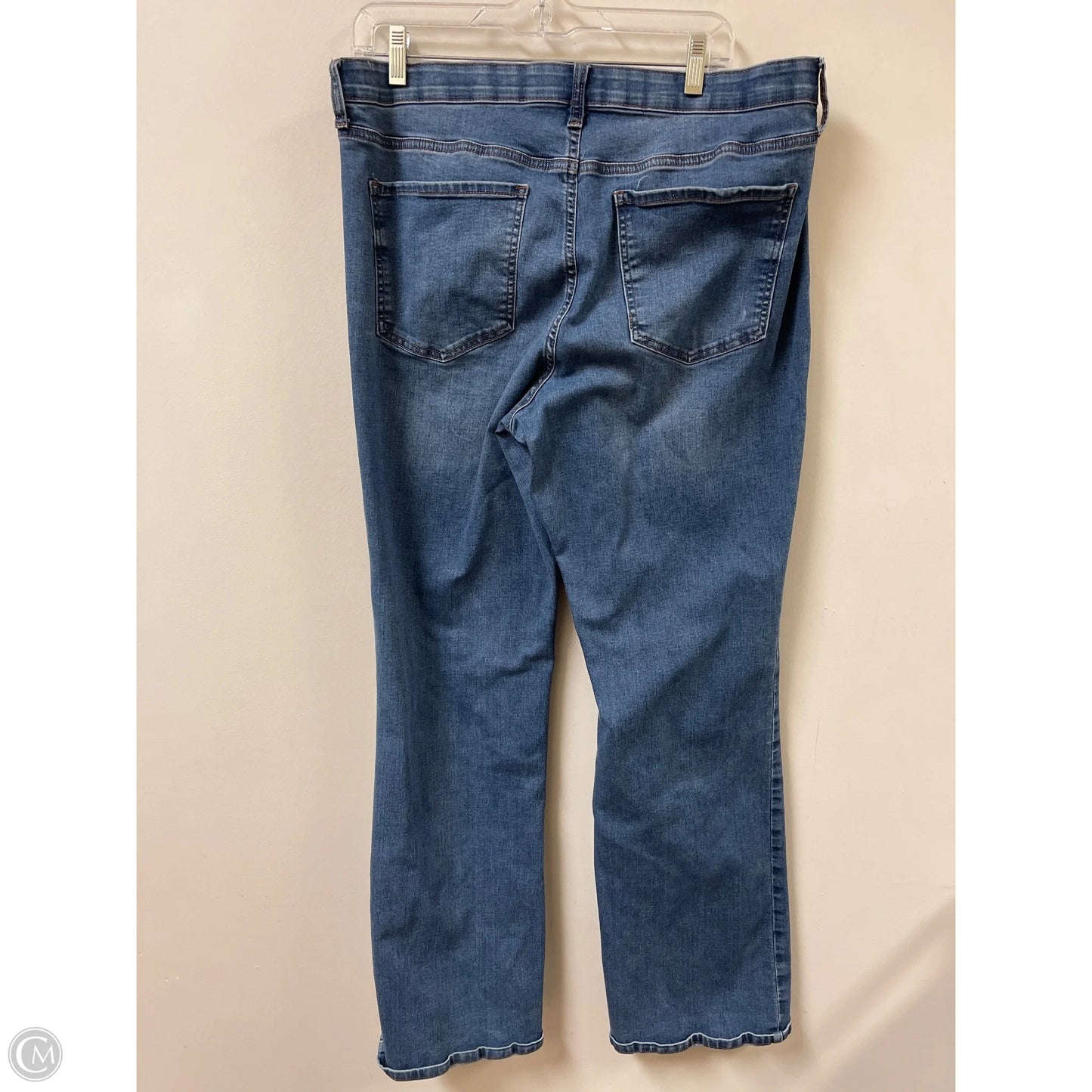 Jeans Boot Cut By Wonderly In Blue Denim, Size: 14