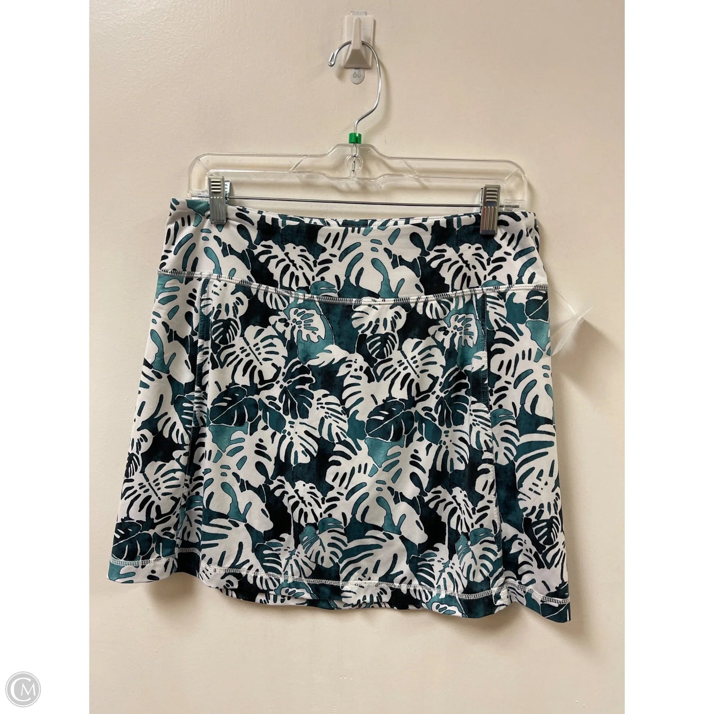 Athletic Skort By J. Jill In Green & White, Size: Sp