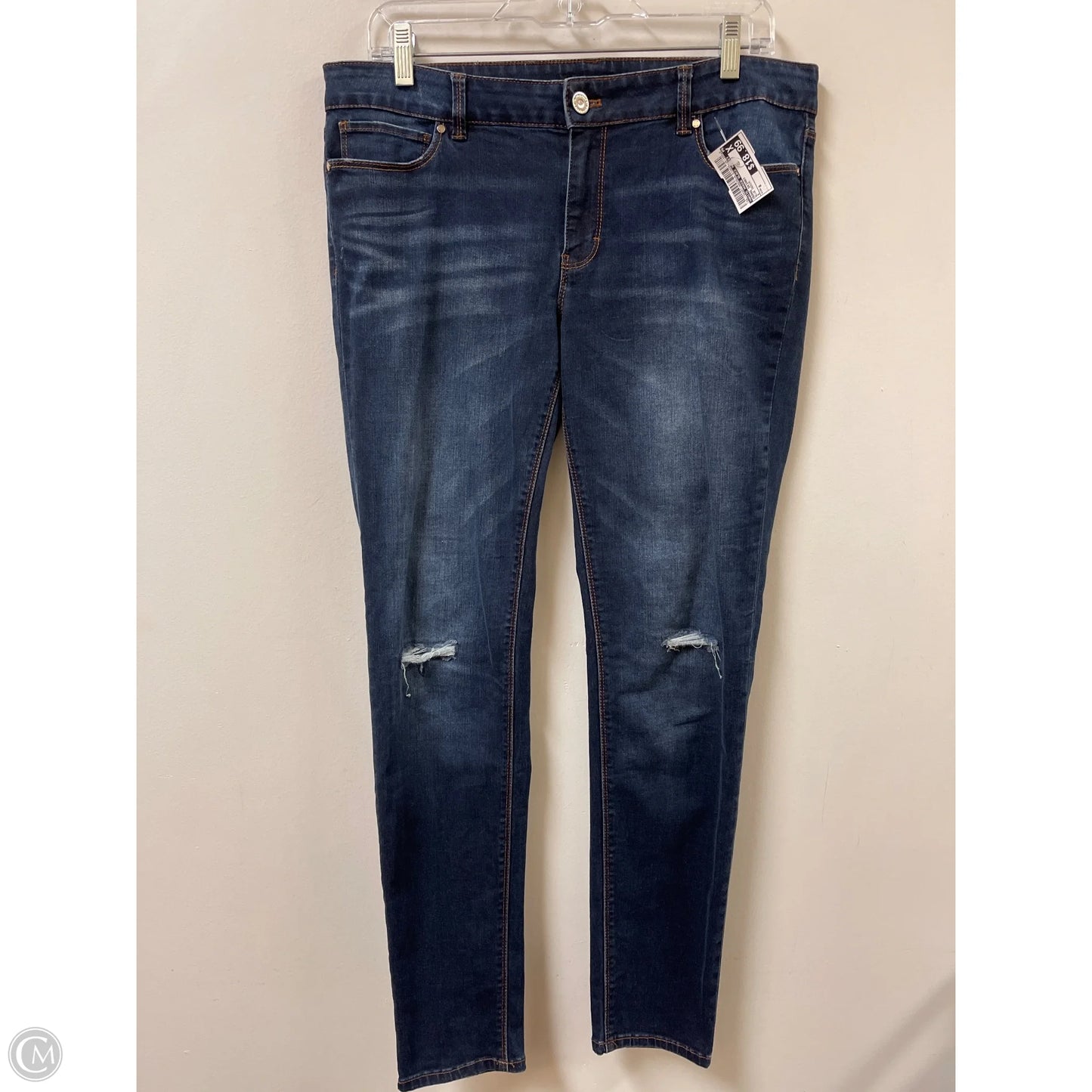 Jeans Skinny By White House Black Market In Blue Denim, Size: 8