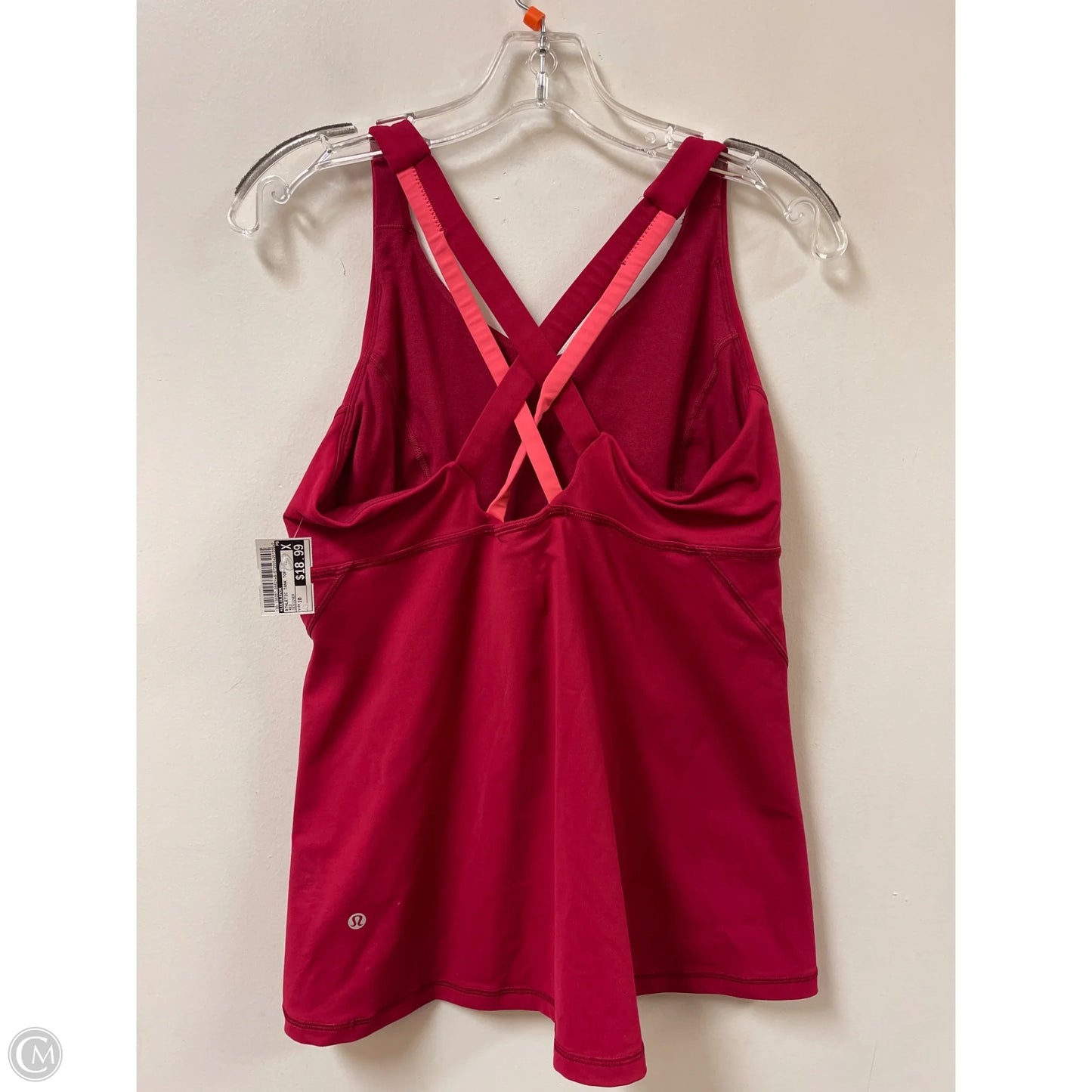 Athletic Tank Top By Lululemon In Red, Size: 10
