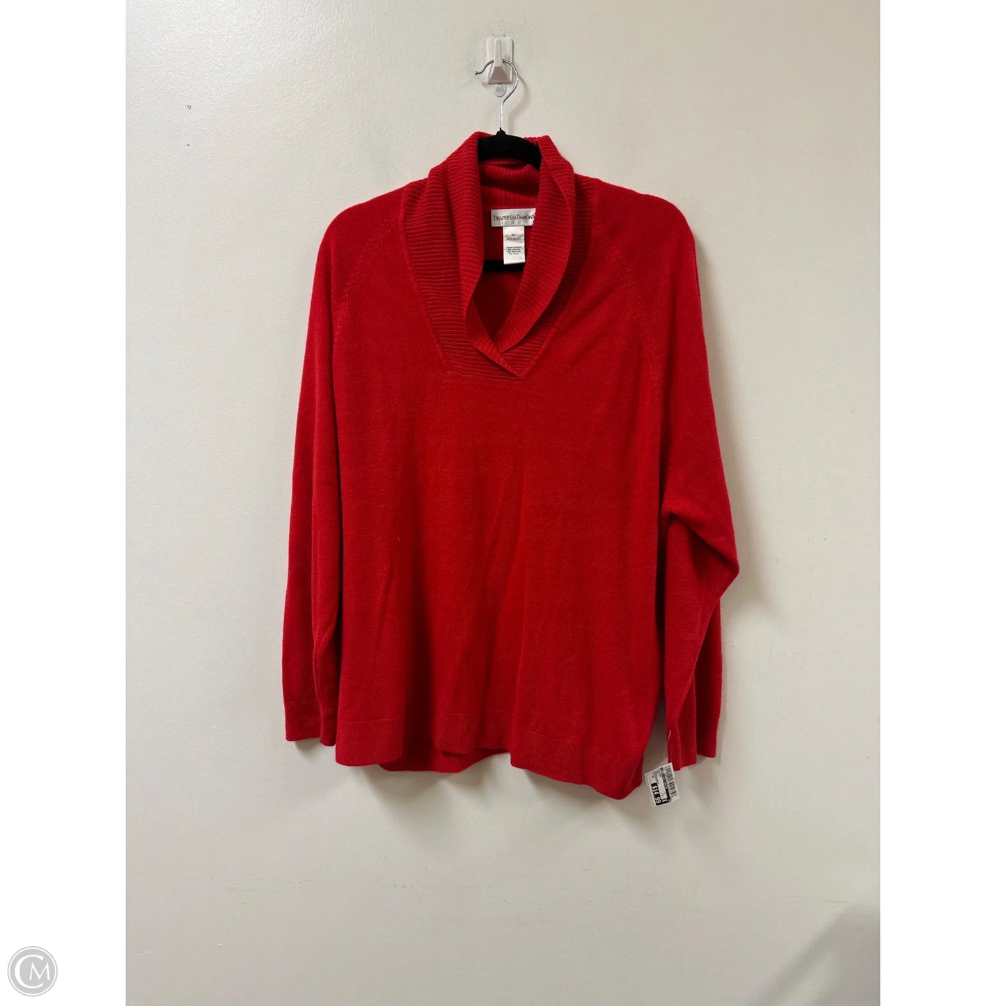Sweater By Clothes Mentor In Red, Size: 3x