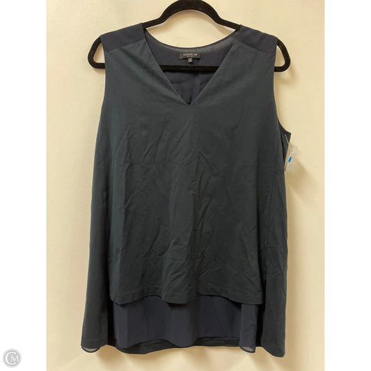 Top Sleeveless Designer By Lafayette 148 In Navy, Size: M