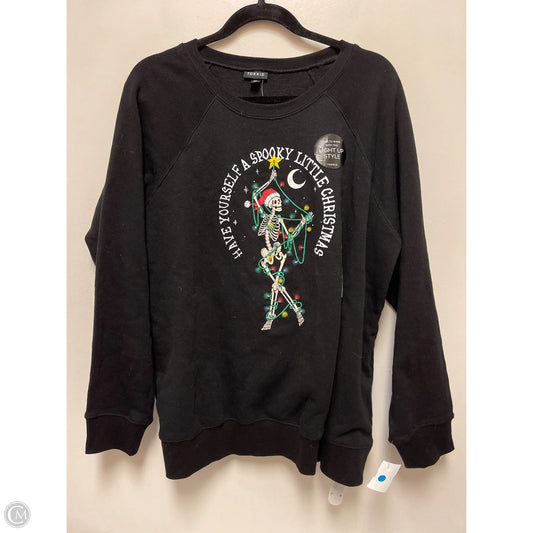 Sweatshirt Crewneck By Torrid In Black, Size: L