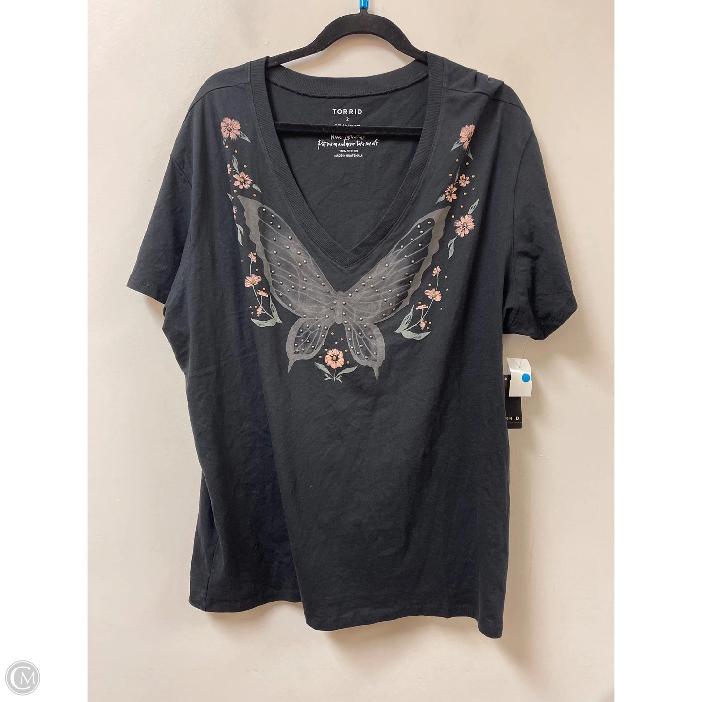 Top Short Sleeve By Torrid In Grey, Size: 2x