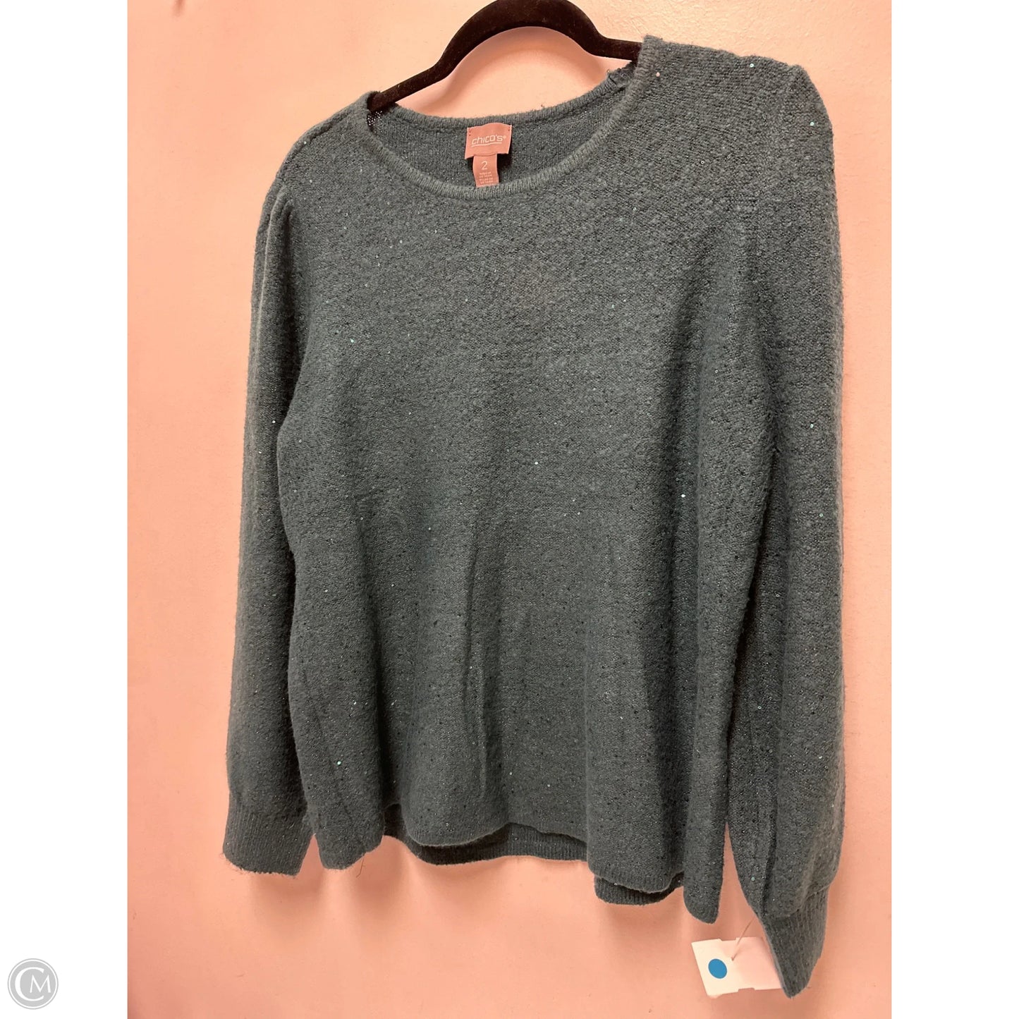 Sweater By Chicos In Teal, Size: L
