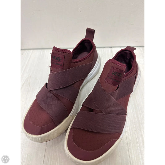 Shoes Athletic By Vans In Red, Size: 9.5