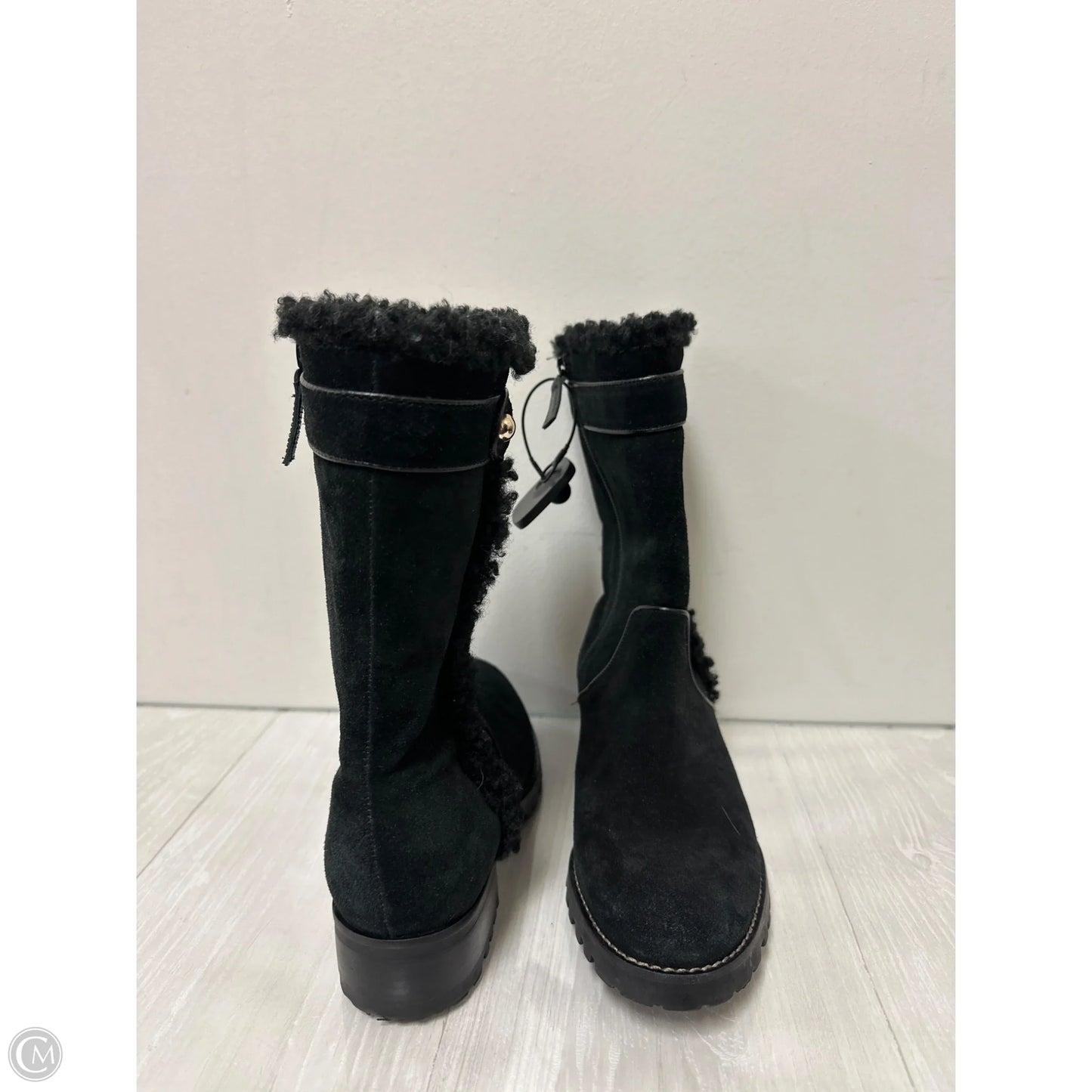 Boots Mid-calf Flats By Talbots In Black, Size: 8